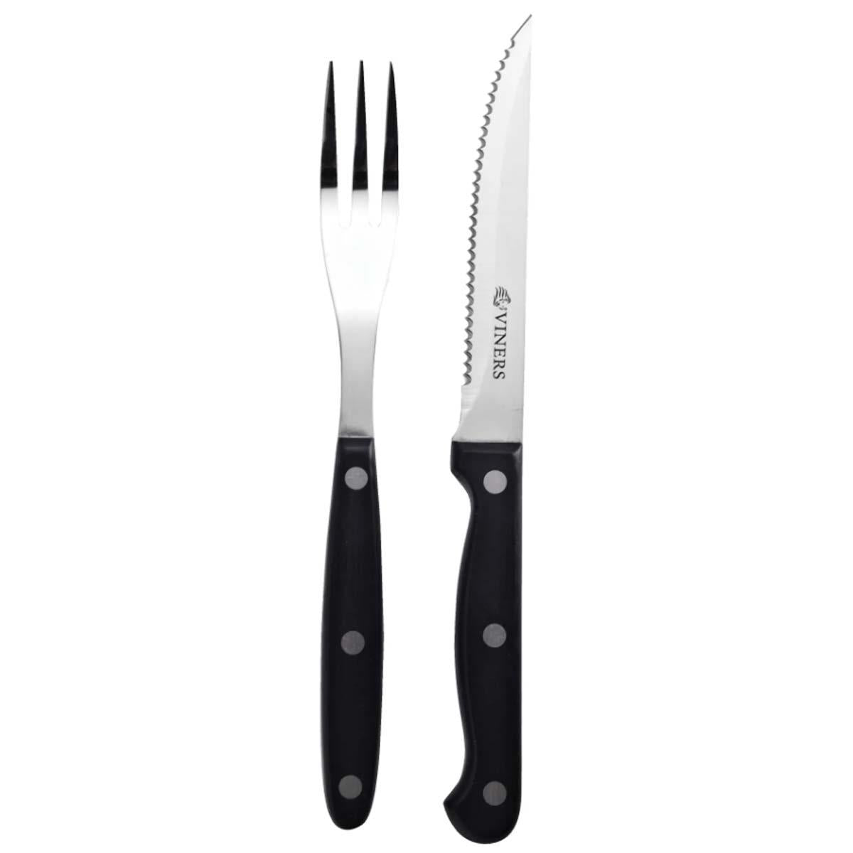 Viners 12 Piece Steak Knife & Fork Set SET