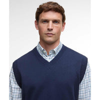 Navy Barbour Mens Kelson Knitted Vest Chest