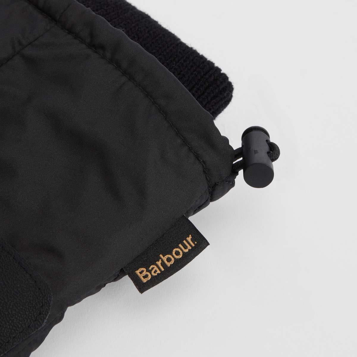 Black Barbour Mens Harker Waterproof Gloves Toggle