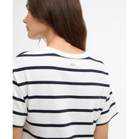Cloud/Navy Stripe Barbour Womens Selena Midi Dress back2