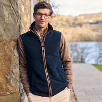 Navy Schoffel Oakham Fleece Gilet lifestyle