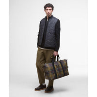 Classic Tartan Barbour Torridon Tartan Carry All Bag On Model