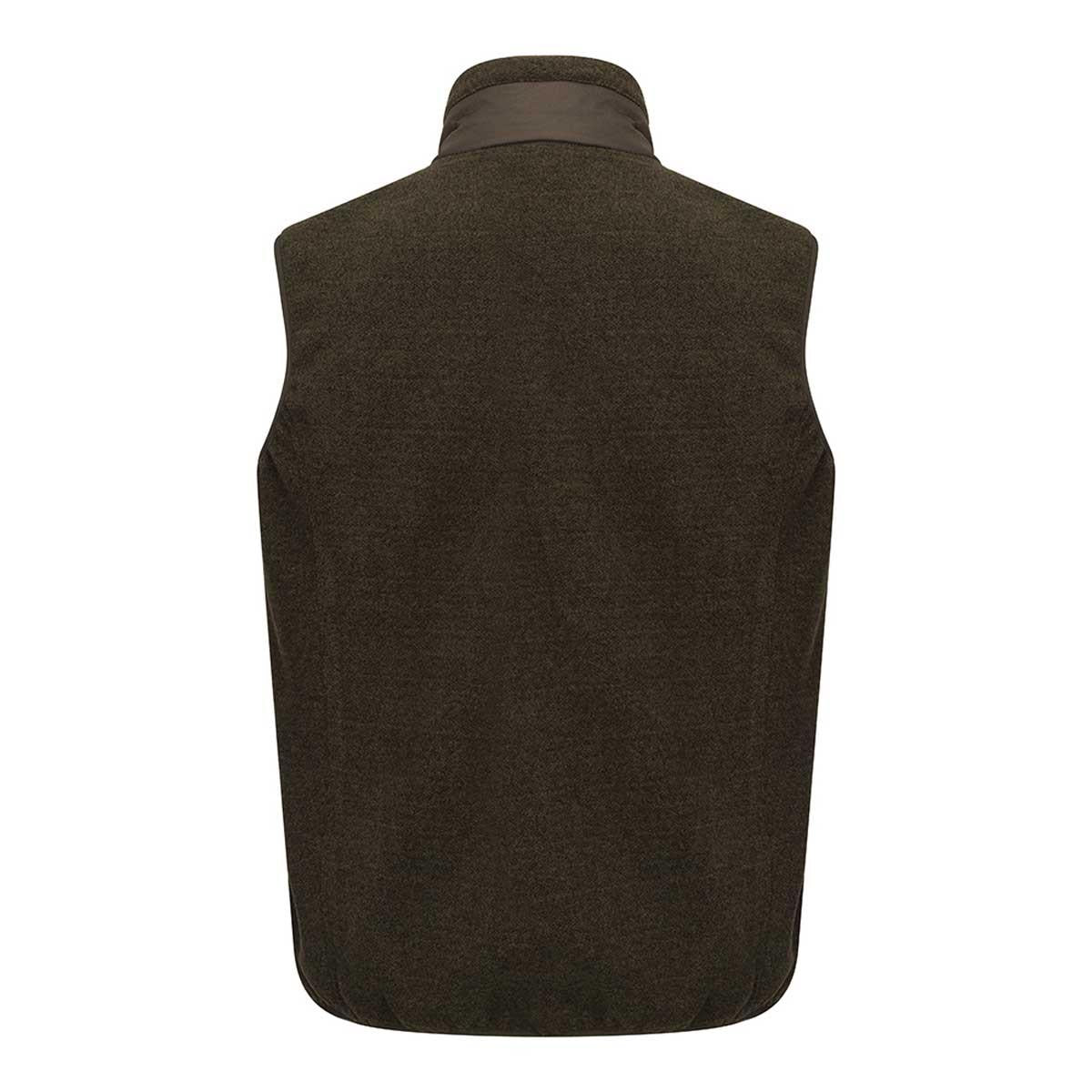 Dark Forest Marl Hoggs Of Fife Mens Melville Hybrid Gilet Back