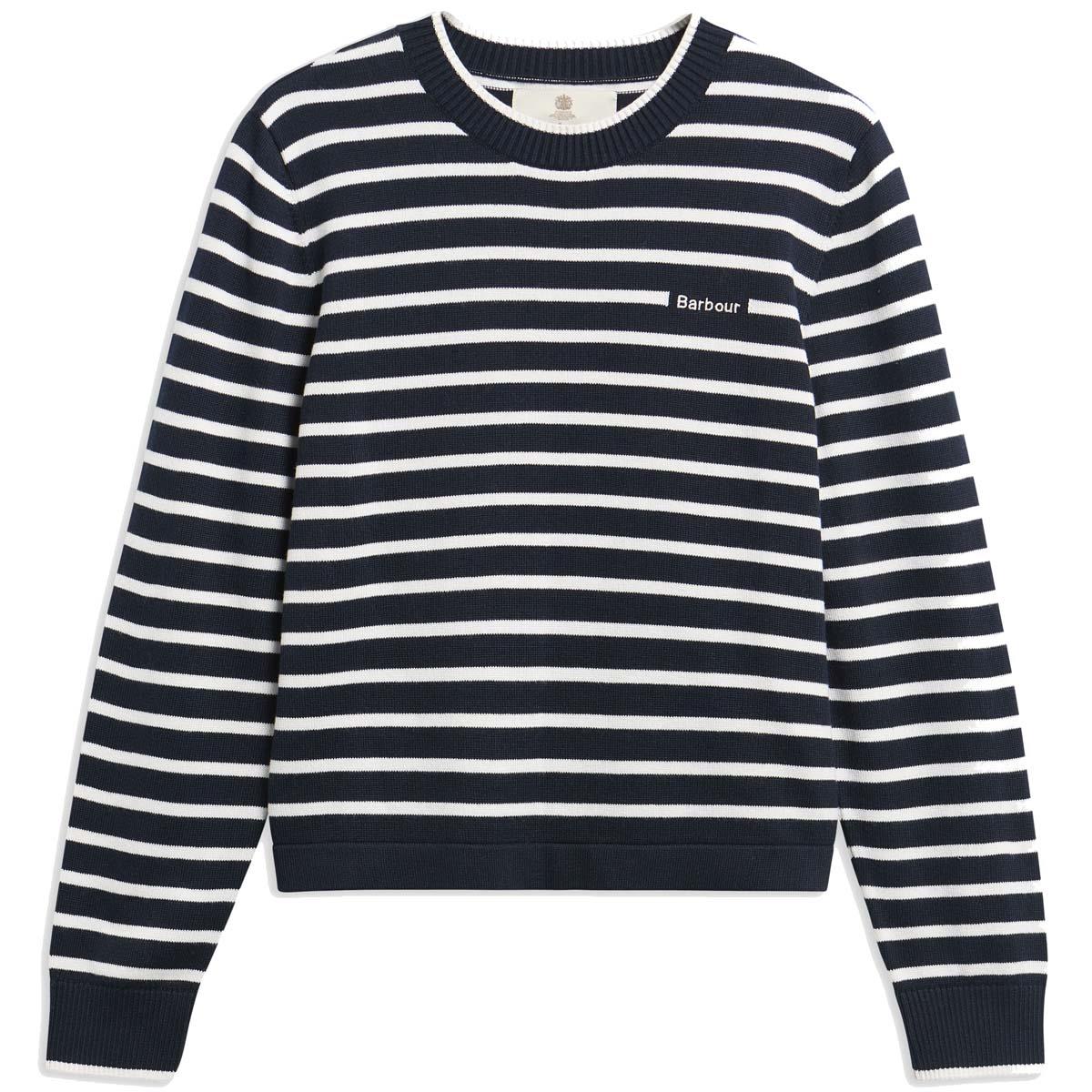 Dark Navy Stripe Barbour Womens Emmy Knitted Jumper