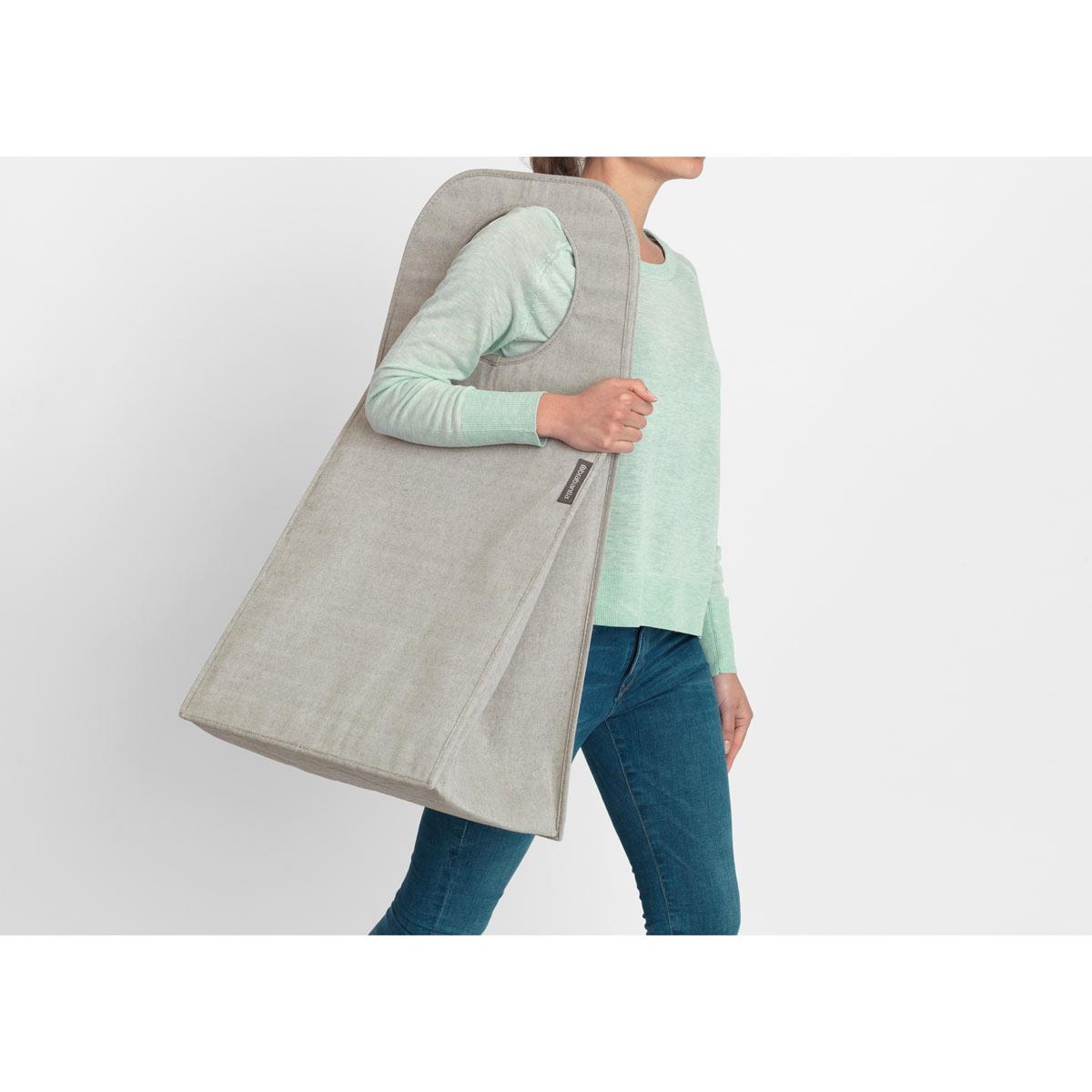 Grey Brabantia Rectangular Laundry Bag Carried