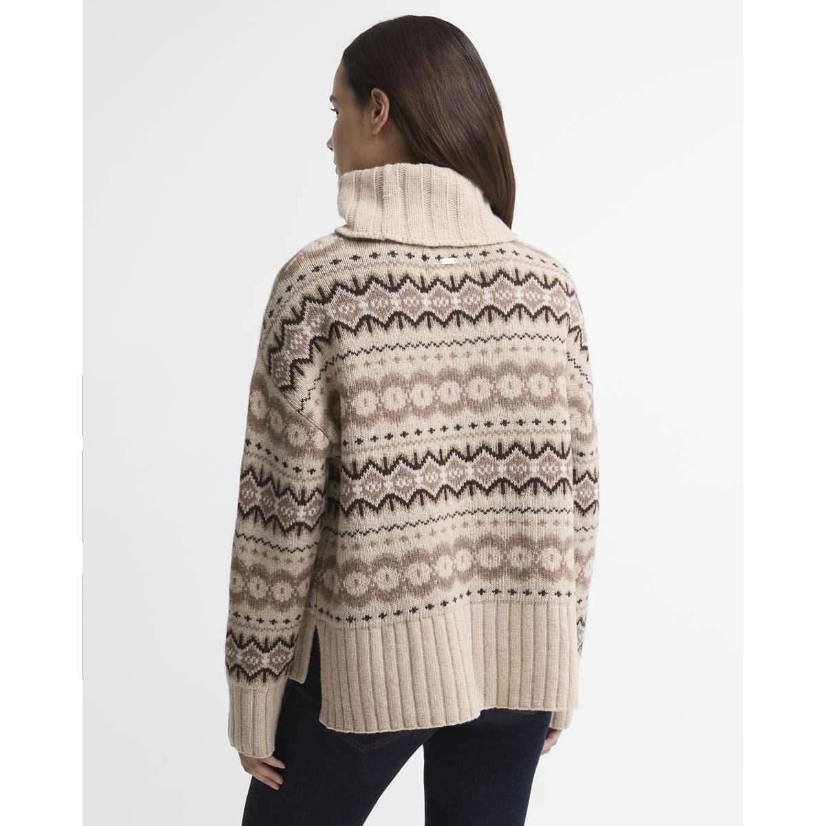 Birch Multi Barbour Womens Helen Knitted Jumper BACK