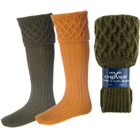 House Of Cheviot Mens Rannoch Chunky Cross Stitch Pattern Top Sock
