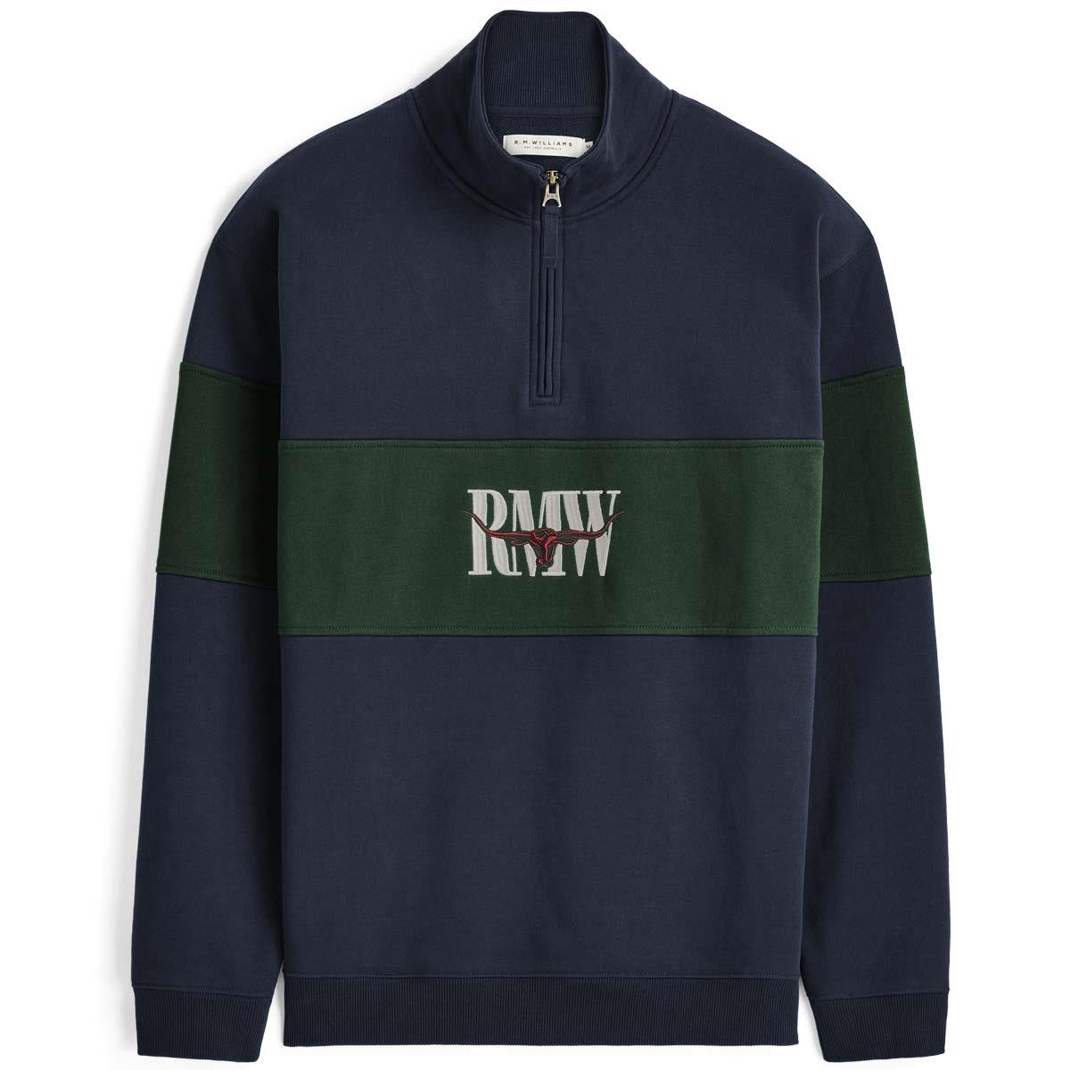 R.M. Williams Mens Heritage 1/4 Zip Sweatshirt