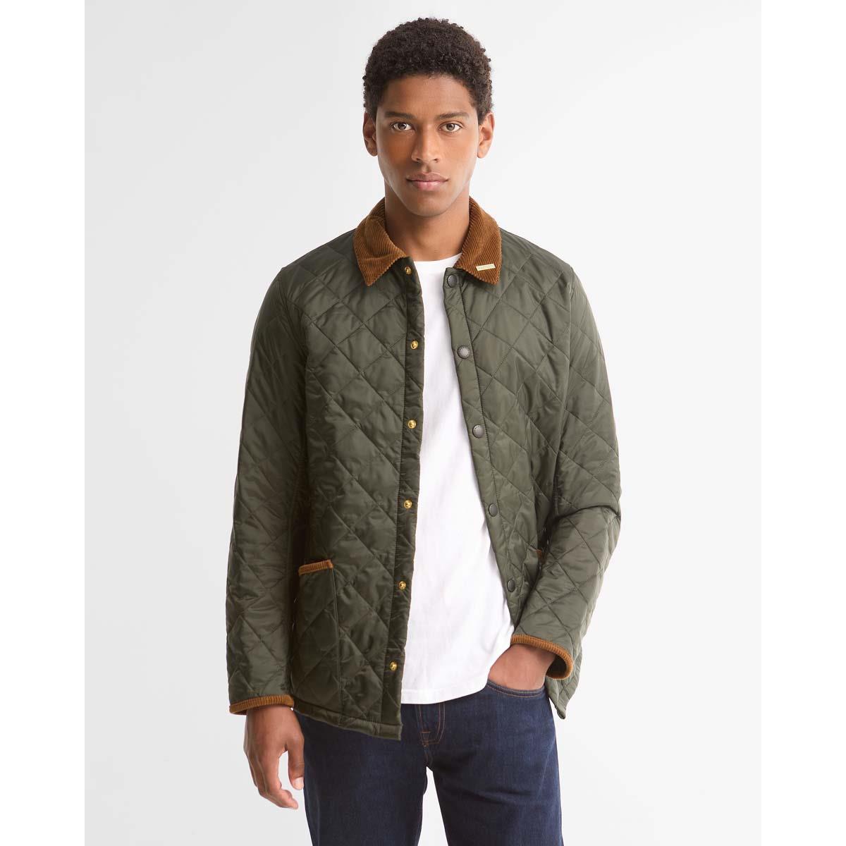 Sage Barbour Mens Icons Heritage Liddesdale Quilted Jacket Front