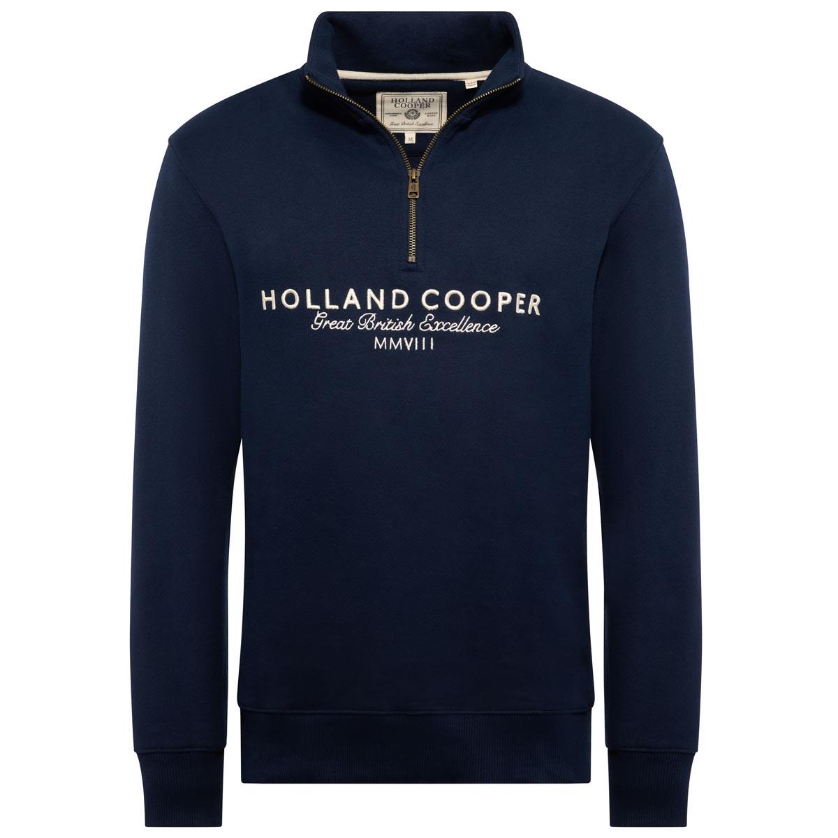Ink Navy Holland Cooper Mens Sporting Goods Quarter Zip Henley