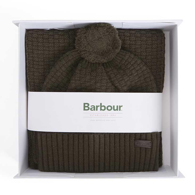 Barbour Mens Ramside Beanie and Scarf Gift Set