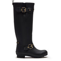 Matte Black Holland Cooper Womens Sherpa Lined Regency Wellington