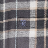 Albert and Maurice Mens Lugg Flannel Shirt Taupe Check