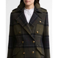 Barbour Womens Cottesmore Checked Wool Coat