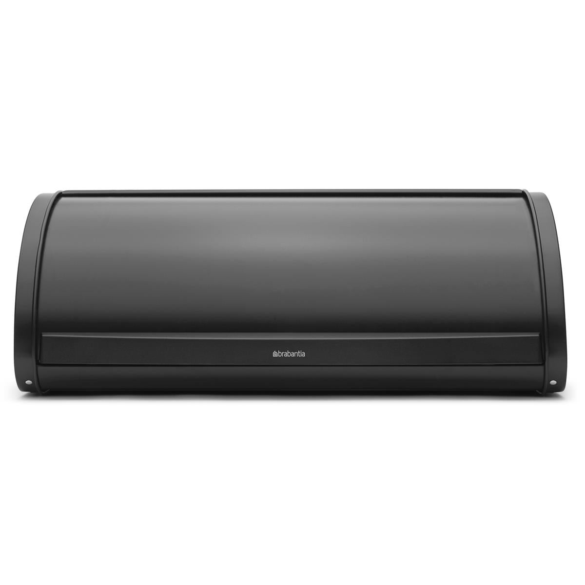 Matt Black Brabantia Roll Top Bread Bin Lifestyle In Use