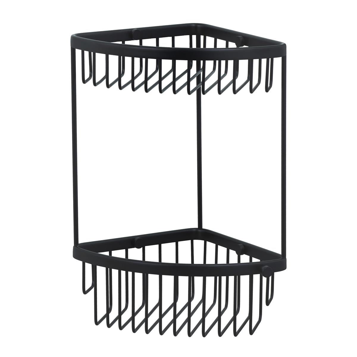 Miller Two Tier Corner Basket / Matte Black 855B