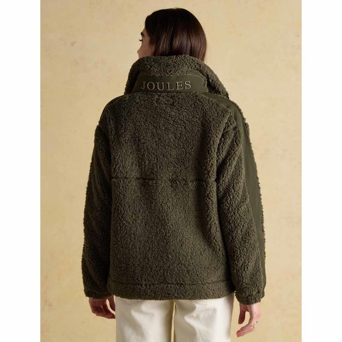 Green Joules Womens Tilly Quarter Zip Fleece Jumper On Model Rear
