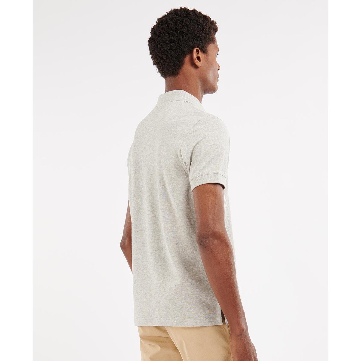 Barbour Mens Blaine Polo Grey Marl Real