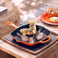 Le Creuset 26cm Cast Iron Square Grillit Volcanic