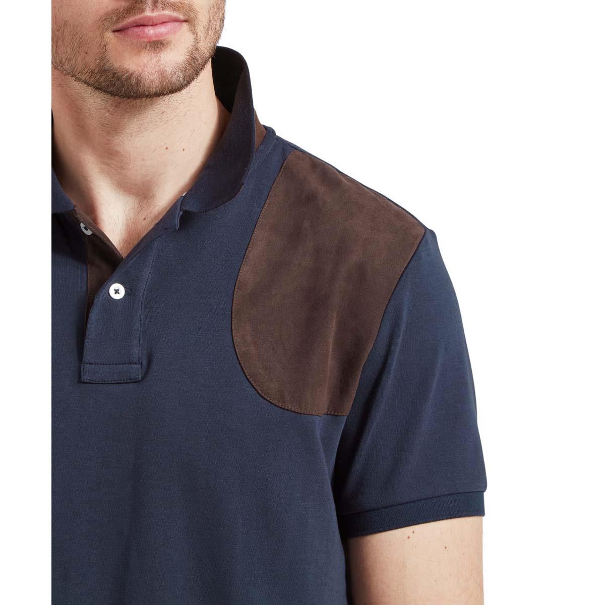Navy Schoffel Mens Cordoba Polo Shirt COLLAR