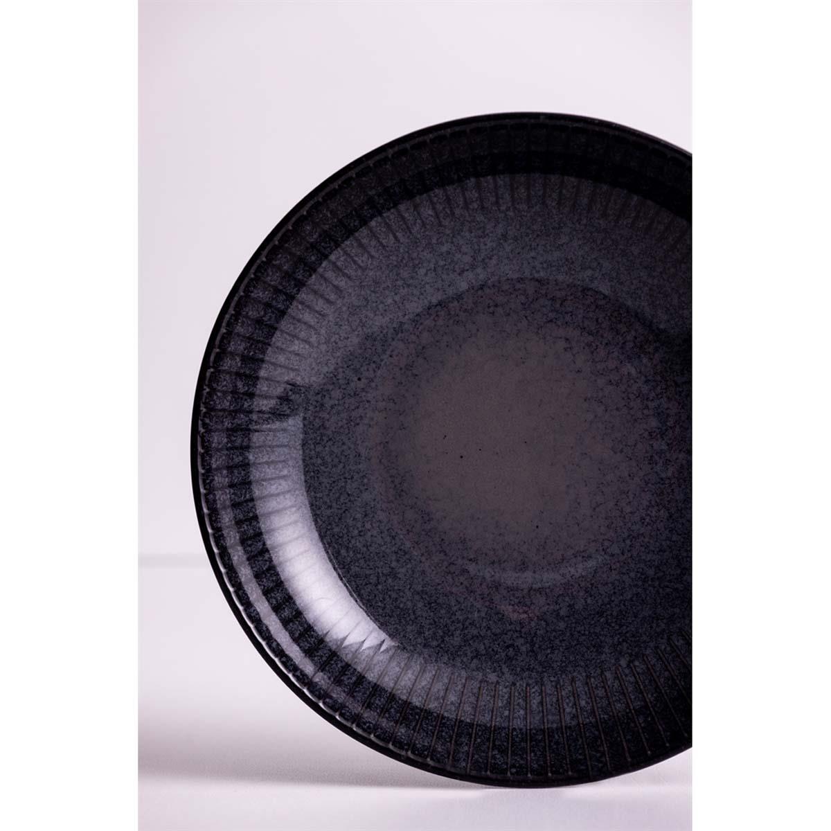 BLACK Mason Cash Reactive Linear Dinner Plate LS