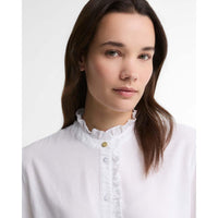 White Barbour Womens Clemency Shirt Collar
