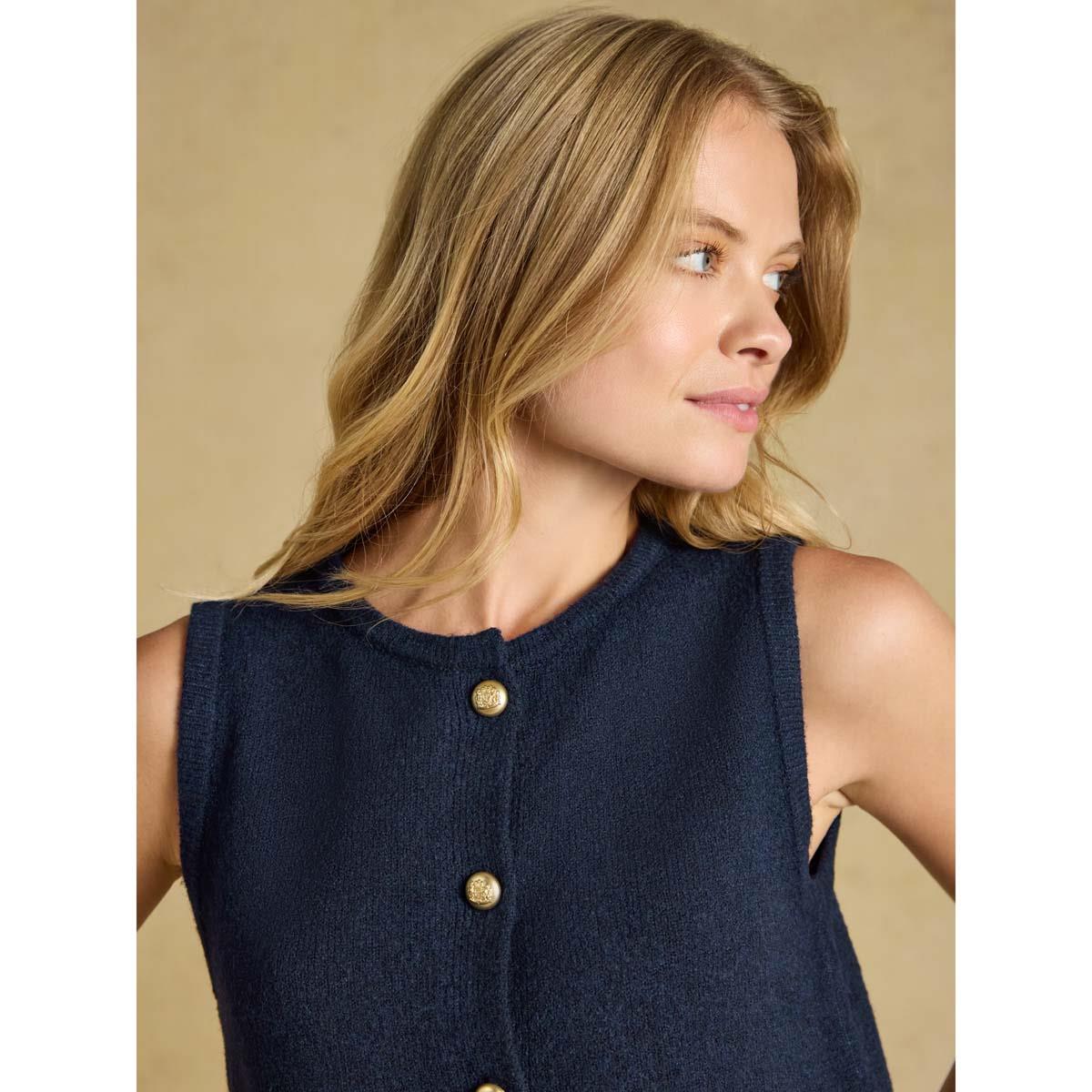 Joules Womens Holly Button Tank Top