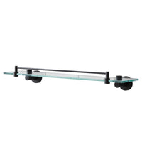 Miller Bond Clear Shelf with Guard Rail / Matte Black 8702B