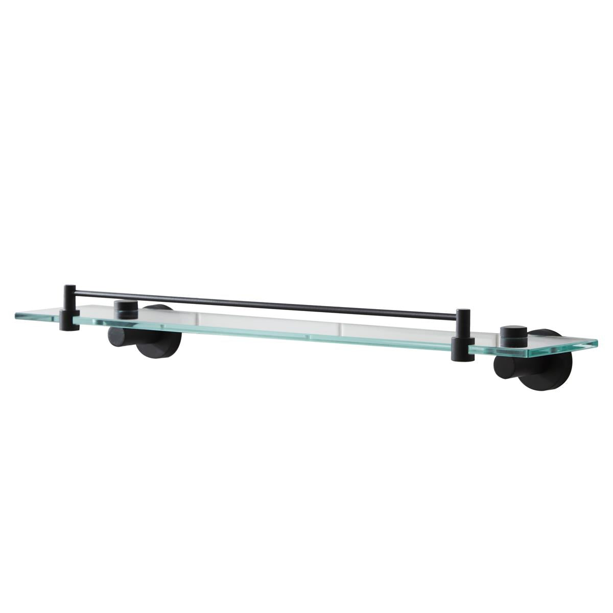 Miller Bond Clear Shelf with Guard Rail / Matte Black 8702B