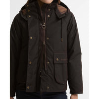 Rustic/Muted Barbour Womens Georgette Wax Jacket Placket