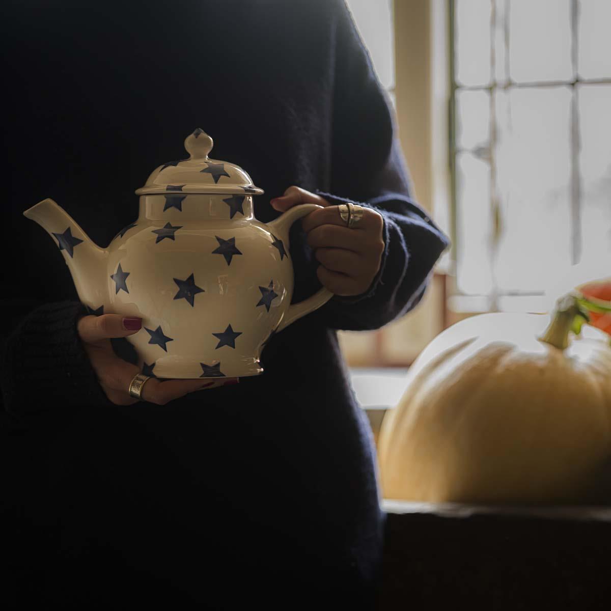 Emma Bridgewater Blue Star 4 Mug Teapot LS