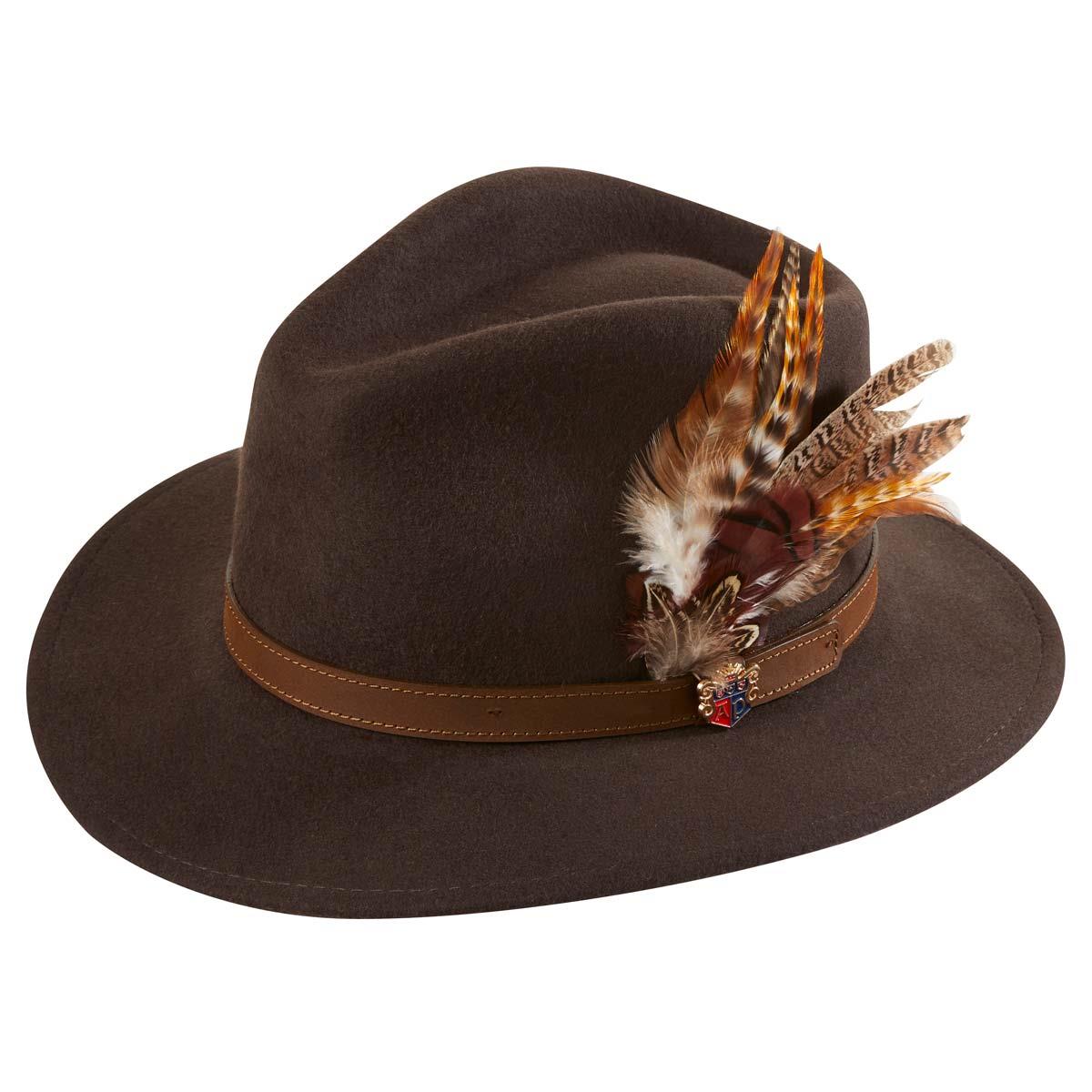 Alan Paine Unisex Richmond Single Feather Felt Hat