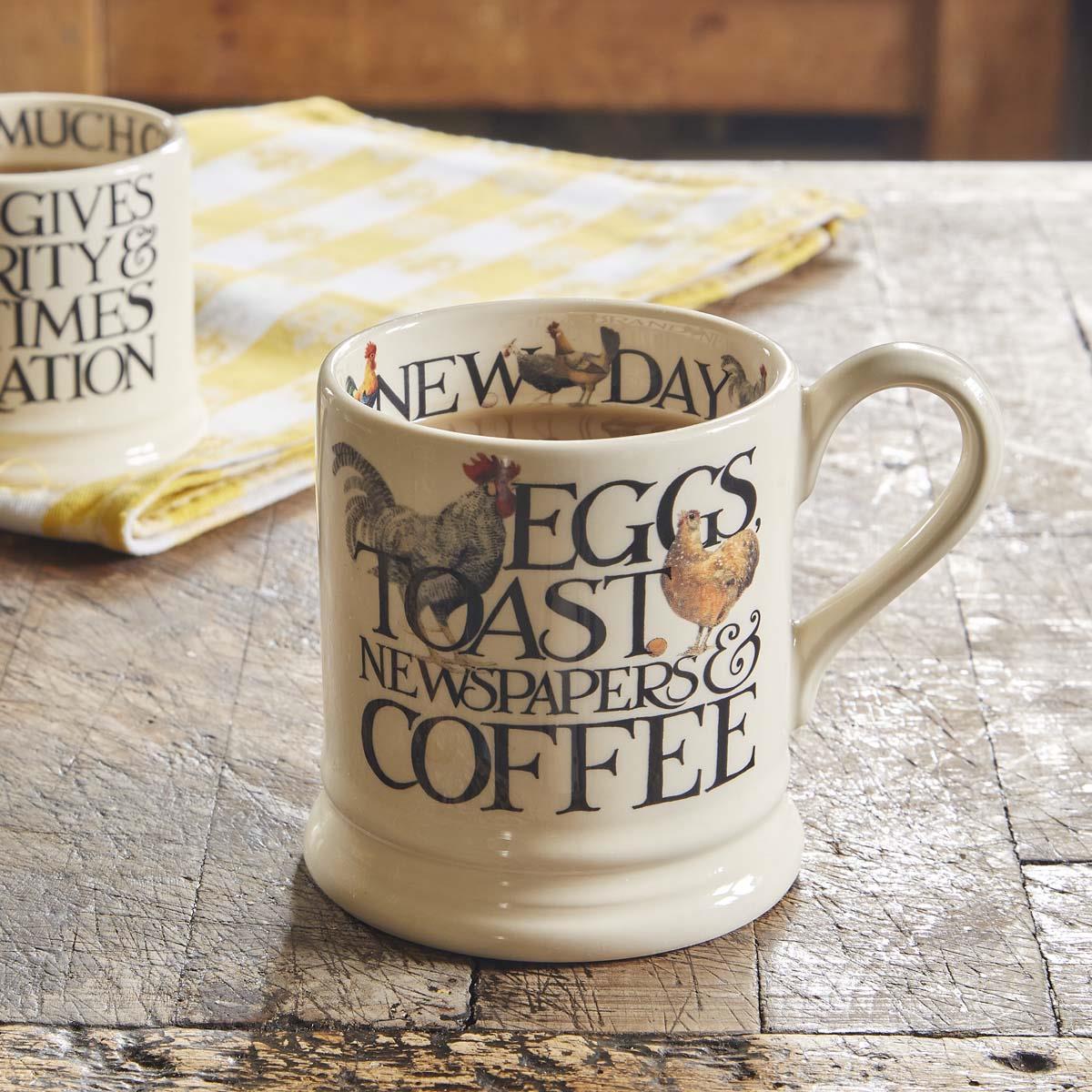 Emma Bridgewater Rise & Shine Eggs & Toast Half Pint Mug LS