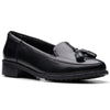 Black Leather Clarks Womens Havisham Edge Loafer