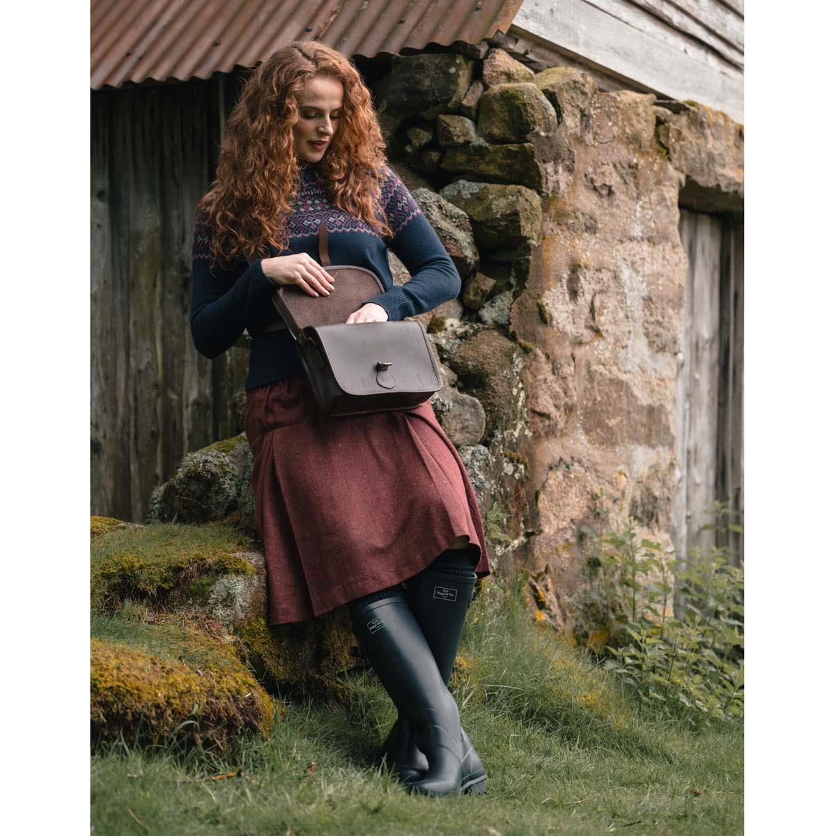 Hoggs Of Fife Jura Ladies Fair Isle Crew Neck Pullover
