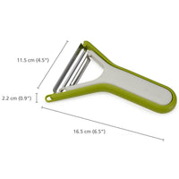 Stone/Green Joseph Joseph Nest Peel Set of 2 Peelers Dimensions