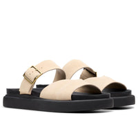 Ecru Suede Clarks Womens Aristella Mule Sandal