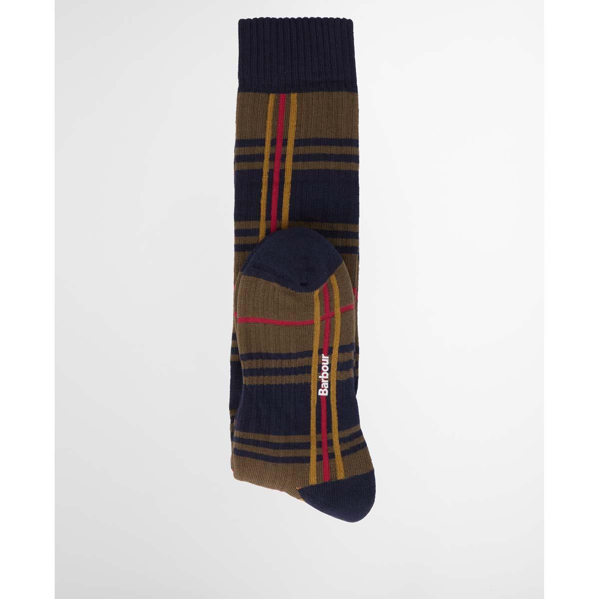 Classic Tartan Barbour Womens Wellington Tartan Knee Length Sock back