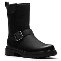 Black Leather Clarks Womens Orinoco3 Bay Boot
