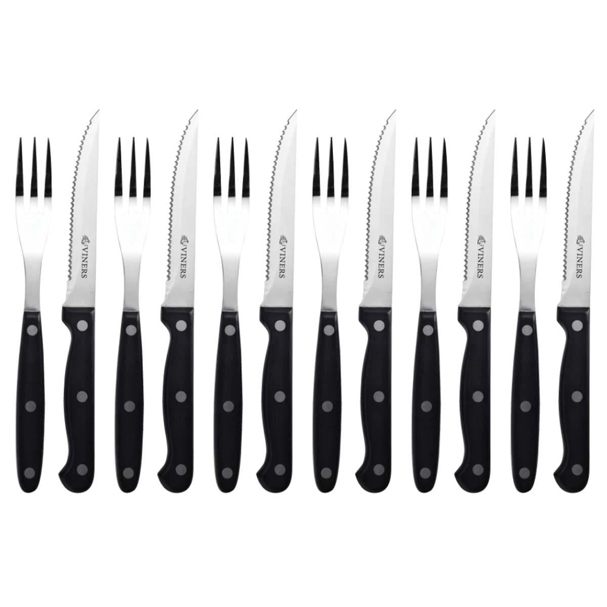 Viners 12 Piece Steak Knife & Fork Set