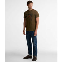 Beech Barbour Mens Pheasant Graphic Tailored T-Shirt ON MODEL