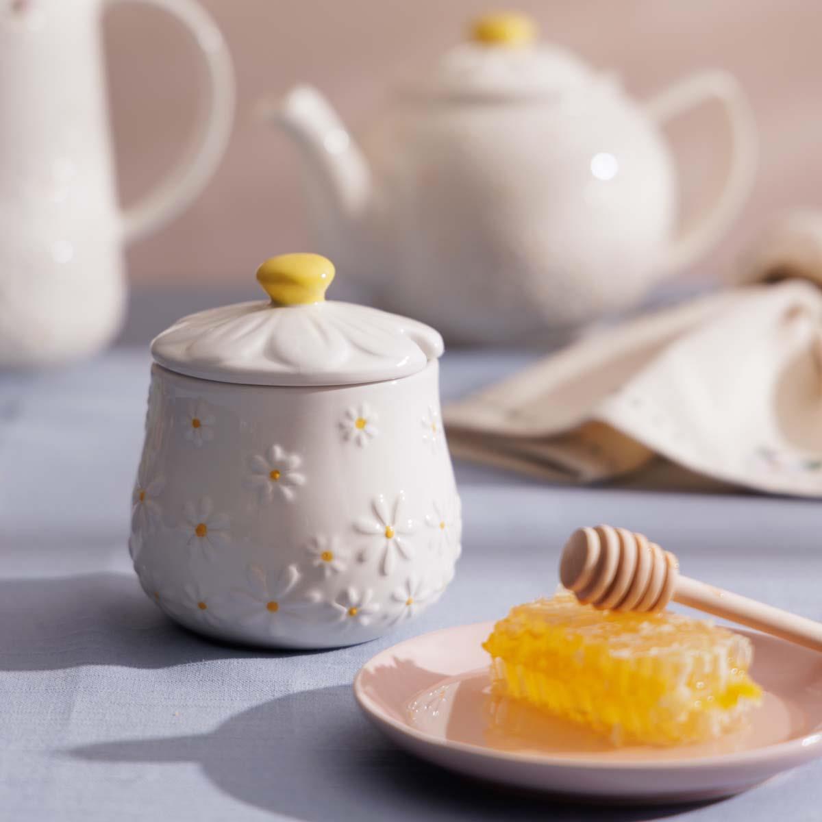 Price and Kensington Daisy Honey Pot and Drizzler LS2