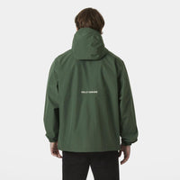 Jungle Green Helly Hansen Mens Sandoy Rain Jacket back