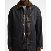 NAVY Barbour Mens Icons Beaufort Wax Jacket ZIP