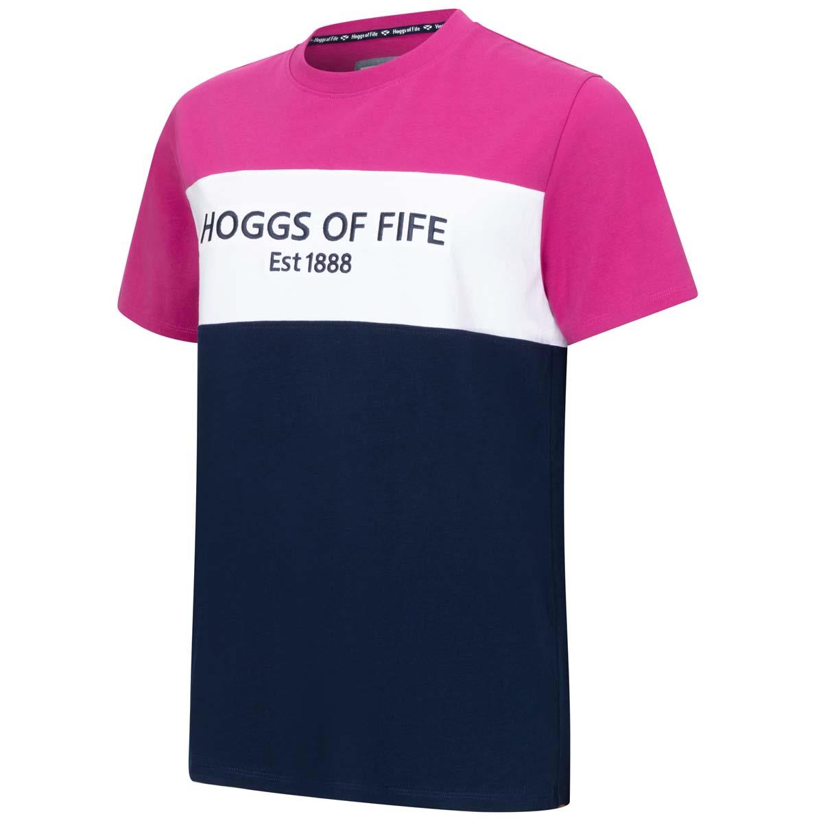 Berry/White/Navy Hoggs Of Fife Womens Darcie Colour Block T-Shirt