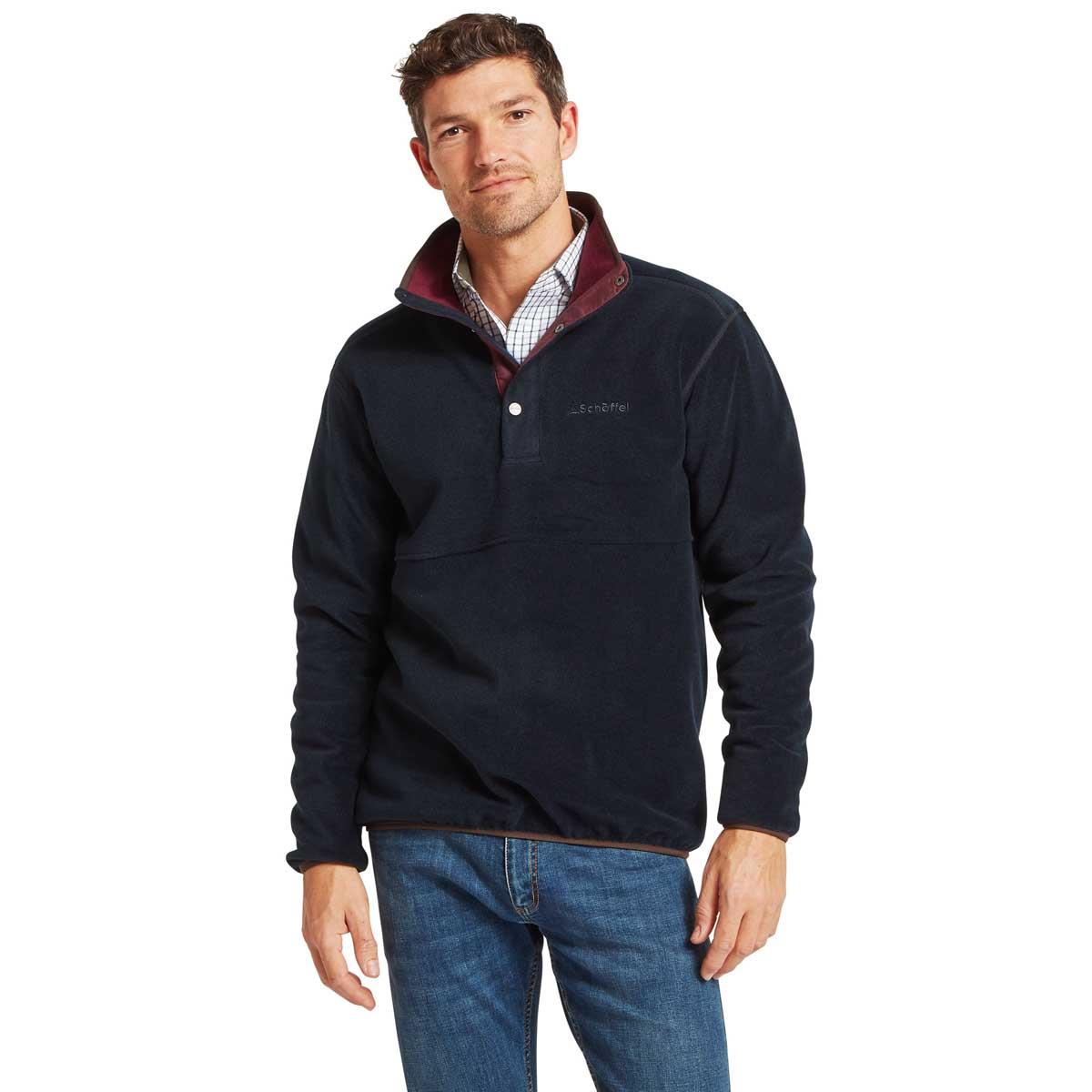 Navy Schoffel Mens Norton Fleece On Model