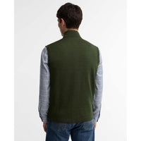 Olive Barbour Mens Marcus Knitted Gilet Back