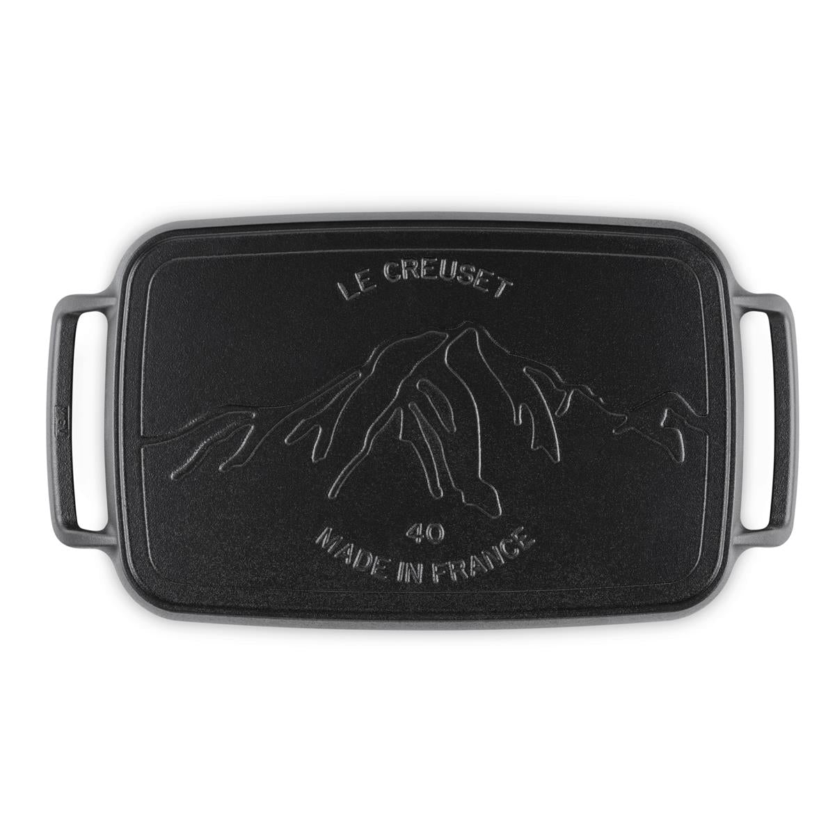 Le Creuset Cast Iron BBQ Rectangular Griddle bottom