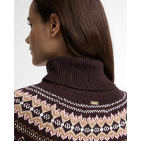 Seal Brown Barbour Womens Darwen Knitted Jumper BACK