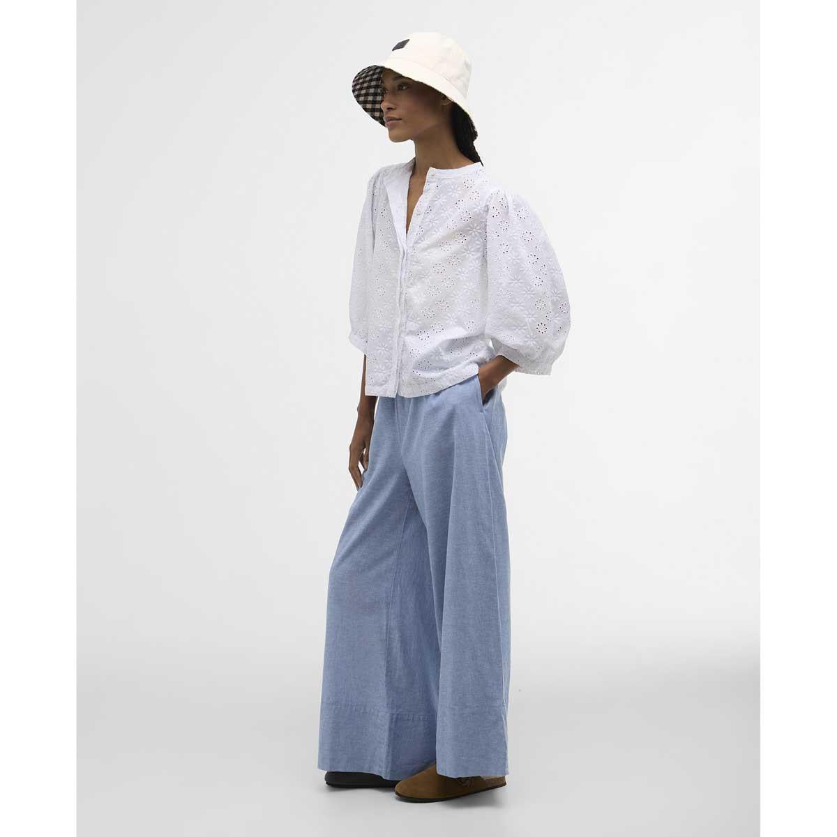 White Barbour Womens Layla Top standing